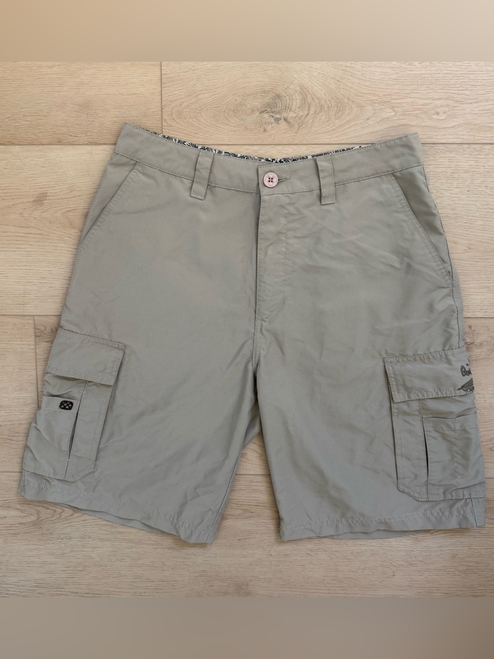 Quicksilver Vintage Men's Khaki Cargo Shorts Utility Lightweight Pockets Size 31